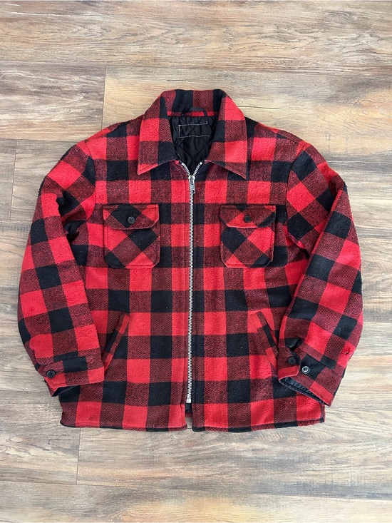 Vintage Other - Vintage Buffalo Plaid Wool Blend Cruiser Jacket Large